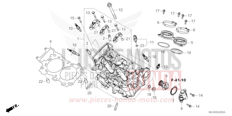 ZYLINDERKOPF von Africa Twin DCT GRAND PRIX RED (R380B) von 2024